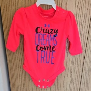 Under Armour Bright Pink Baby Bodysuit
